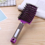 Hair Comb Scalp Massage Comb Hairbrush Bristle&Nylon Women Wet Curly Detangle