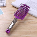 Hair Comb Scalp Massage Comb Hairbrush Bristle&Nylon Women Wet Curly Detangle