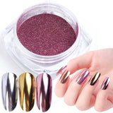 Nail Art Mirror Pigment Powder Nail Glitter Dip Powder Rose Gold Shining Chrome